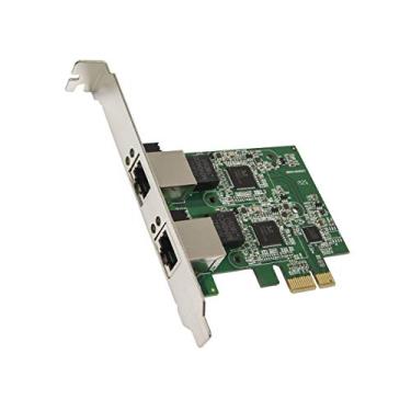 Imagem de Syba Placa de expansão de rede PCI-E Ethernet dupla de 2,5 Gigabit Ethernet RJ45 Adaptador LAN Suporte de perfil baixo SD-PEX24066