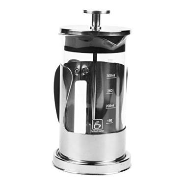 Imagem de OKJHFD Cafeteira French Press, 350ML 304 Aço Inoxidável, Vidro de, Prensa Resistente ao Frio e ao Calor Pote para Cafeteiras e Chás, Cafeteira com Filtro Reutilizável