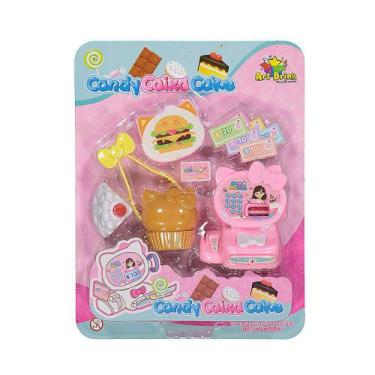Imagem de Kit Mini Caixa Registradora Brinquedo Infantil Com Acessórios Mini Mer