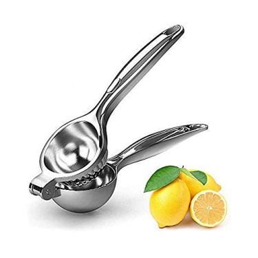 Imagem de espremedor de limão espremedor de frutas cítricas feito de limão manual de aço inoxidável 18/8 inquebrável e espremedor de suco de lima para máximo bpa e lavável