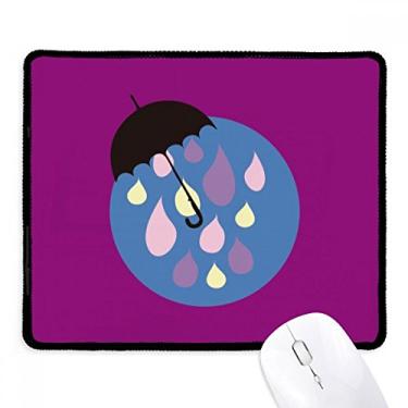 Imagem de Tapete de borracha para jogos Umbrella Cloud Rain Drip Weather pad com borda costurada