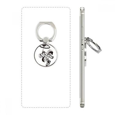 Imagem de Suporte de anel de telefone com ilustração de guarda-chuva feminino japonês, suporte de laço ajustável