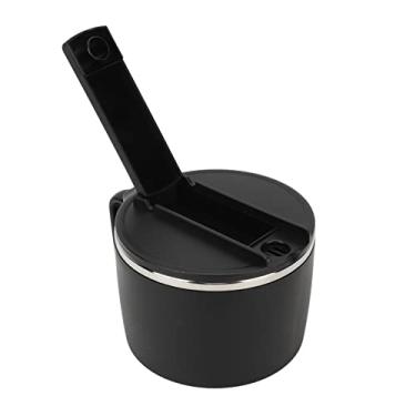 Imagem de Tigela Macarrão Microondas, Conjunto Tigela Ramen 304 Aço Inoxidável e ABS 1200ml Multifuncional com Tampa para Escolar(Preto)