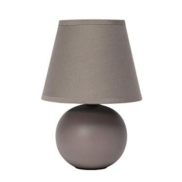 Imagem de Simple Designs LT2008-GREY Mini luminária de mesa globo de cerâmica, cinza