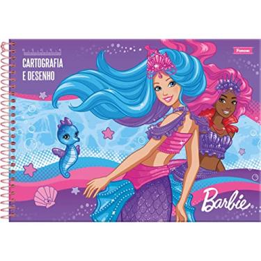 Imagem de Caderno Desenho Univ Capa Dura Barbie Mermaid Power 80Fls. Pacote Com 05-98310
