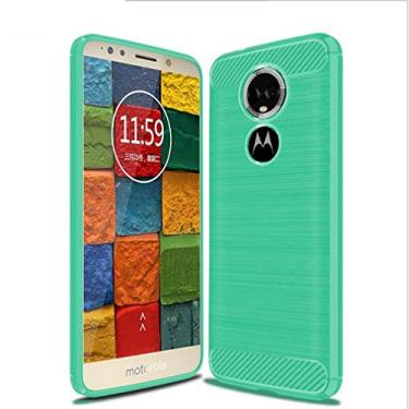 Imagem de Capa para Moto E5 Plus, capa de material de fibra de carbono, macia, antiderrapante macia, anti-impressão digital, capa totalmente protetora para Moto E5 PLUS