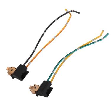 Imagem de H1 adaptador fêmea fiação, chicote de soquete de farol, 2 peças soquete de lâmpada de farol, cablagem, conector de plugue para lâmpada H1