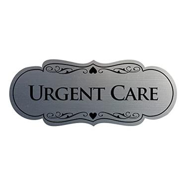 Imagem de Signs ByLITA Placa Designer Urgent Care (prata escovada) - média
