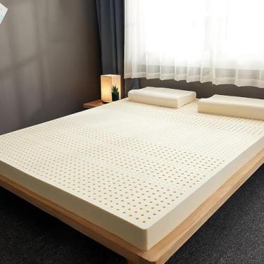 Imagem de 100% látex natural orgânico respirável e confortável, durável e não fácil de colapsar colchão, colchão de látex natural, 5cm,180x200cm