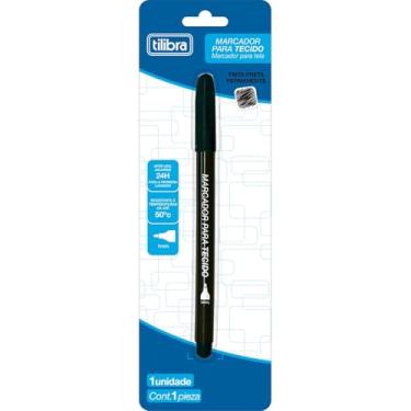 Imagem de Tilibra - Marcador Permanente para Tecido Preto - Blister com 1 unidade
