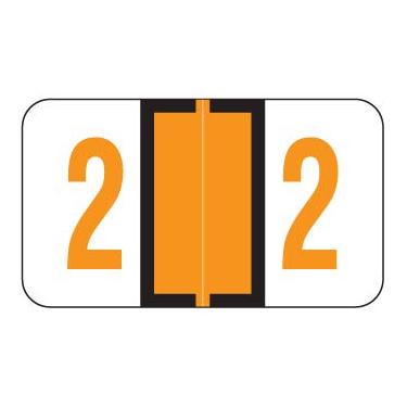 Imagem de Doctor Stuff - File Folder Labels, Number 2, JETER 6100 Match - JRNM Series Chart Stickers, Orange, 15/16" x 1-5/8", #2, 500/Roll