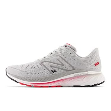 Imagem de New Balance Fresh Foam X 860 V13 Tênis masculino, Alumínio claro/vermelho verdadeiro/preto, 42