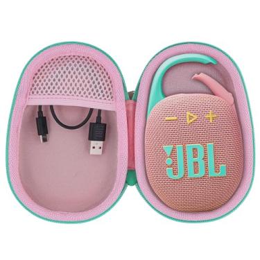 Imagem de co2CREA Estojo rígido de substituição para JBL Clip 5 mini alto-falante portátil à prova d'água (capa rosa)