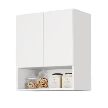 Imagem de Armario Aéreo Organizador Multiuso Quarto Sala Bela 2 Portas (Branco)