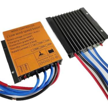 Imagem de 220v,HUIZHITENGDA 100W-8000W MPPT Controlador de carga da turbina eólica, 12 V 24 V AUTO 48 V regulador à prova de água para pequeno gerador de moinho de vento (amarelo)