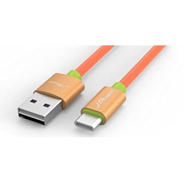 Imagem de Cabo carregador USB reversível JPOWER Durabilidade dupla face (1 M laranja tipo C para cabo USB A), 200cm Orange