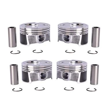Imagem de INGKAN Kit de 4 conjuntos de pistão e anéis de motor 23041-2E210 230412E210 serve para peças de reposição Kia Soul Forte Forte5 Forte Koup 2.0L G4NC 2014-2018