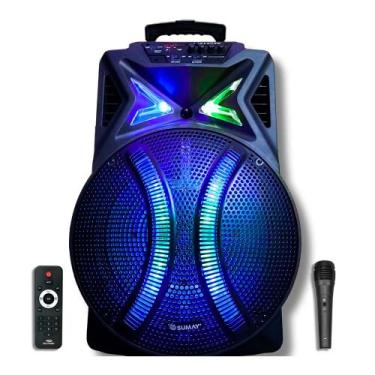 Imagem de Caixa de Som Amplificada 500W, Bluetooth, Com Microfone e Controle, Su