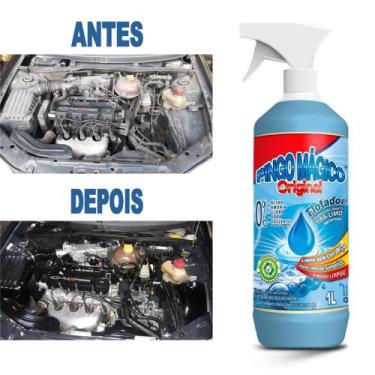 Imagem de Limpa Motor Carro Moto Sem Agredir - Pingo Mágico 1 Litro - AJA QUÍMIC