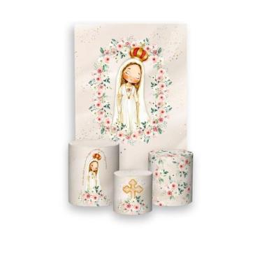Imagem de Painel De Festa Vertical 1,50 x 2,20 + Trio De Capas Cilindro - Santa 