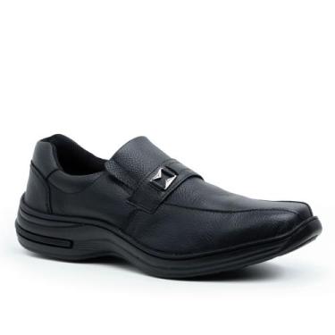 Imagem de Sapato Masculino Social Infantil Adulto Couro Legítimo Antistress Orto