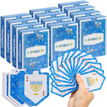 Imagem de Zubebe 12 Pack Passover Playing Cards Passover Games Playing Cards Bulk Standard Playing Card Decks for Card Activities Themed Party Supplies Games Passover Gift Basket Passover Gifts for Kids