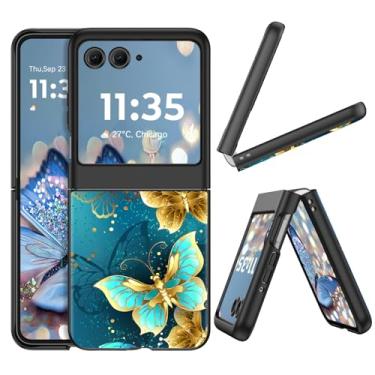 Imagem de GUAGUA Capa para Motorola Razr 2024, Capas Razr 2025 que brilham no escuro Moto Razr 50 capa protetora fofa borboleta noctilucente luminosa à prova de choque para Moto Razr 2024/Razr 2025 6,9