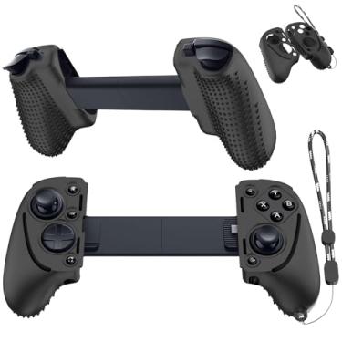 Imagem de Capa protetora de silicone Razer para controle de jogos Kishi Ultra, compatível com Razer Kishi Ultra Gaming Controller, com cordão (preto)