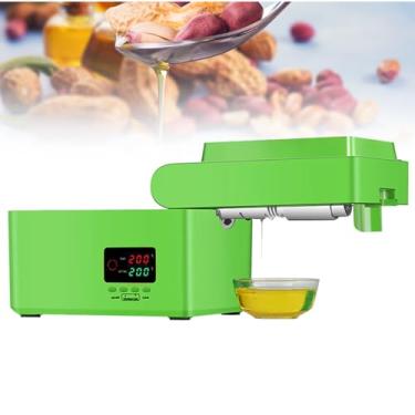 Imagem de Prensa de óleo totalmente automática com caixa de armazenamento embutida, máquina digital de extração de óleo de semente com temperatura controlada com baixo ruído, fechamento automático ao abrir a