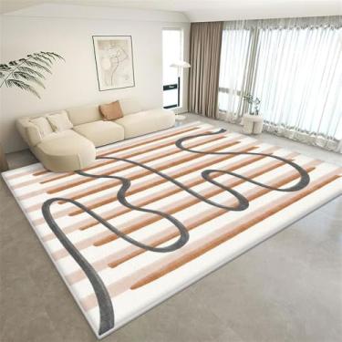 Imagem de HJZSZX Tapete pequeno, fresco e leve para sala de estar e cobertor de cama de quarto fácil de cuidar, FYR sem fiapos, sem fiapos 4,60X160CM (2X5,25 PÉS)