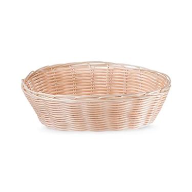 Imagem de Cesta C1174W da TableCraft Products, Oval, Natural, 22,86 x 15,24 x 5,71 cm (pacote com 12), Large, 10 X 6