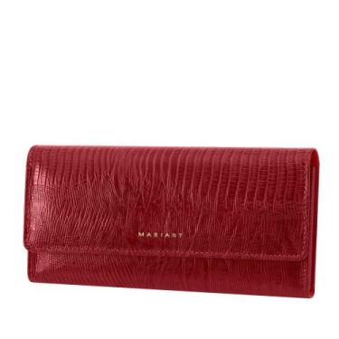 Imagem de Carteira de Couro Feminina Mariart 271N, Vermelho
