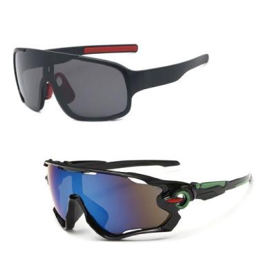 Imagem de Kit 2 Óculos De Sol Ciclismo Bike Esportivo Preto Uv400 - PENDULARI