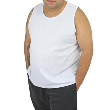 Imagem de Camiseta Regata Camisa Algodão Plus Size Tamanho Grande  Blusa lisa  d