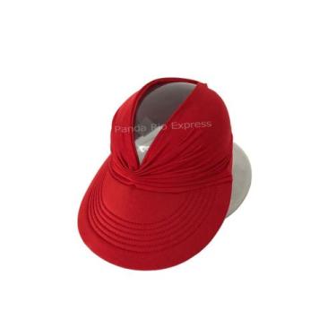 Imagem de Viseira Turbante Moda Praia Aba Flexível Proteção Solar - Genérica, Ve