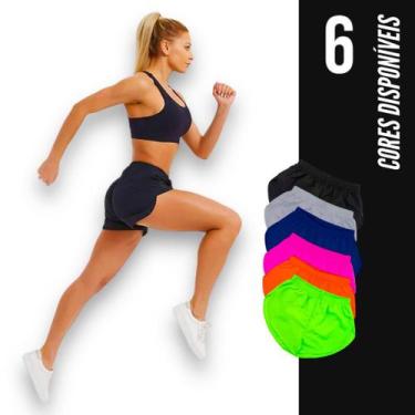 Imagem de Short TACTEL feminino com bolsos Corrida Academia Yoga Praia Verão 661