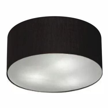 Imagem de Plafon Cilíndrico Vivare Md-3058 Cúpula em Tecido 55x25cm - Bivolt, Pr