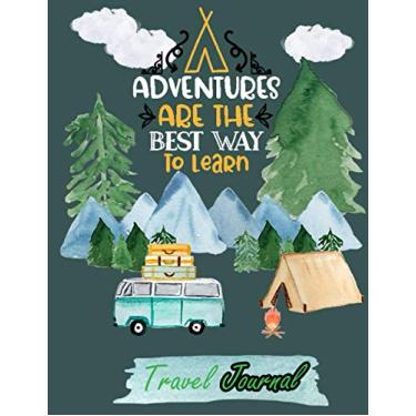 Imagem de Adventures Are The Best Way To Learn,rv Travel Journal: For Adventure Notes/Campground Notebook/Camping Journal & RV Travel Logbook, Red Vintage ... Camping Memory Keepsake/For Adventure Notes