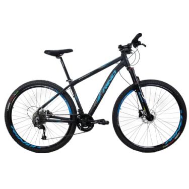 Imagem de BICICLETA ARO 29 RINO EVEREST TRAS. ALIVIO - 27V - 1.0 (PRETO/AZUL, 19)