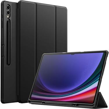 Imagem de Smart Capa Compatível Para Samsung Galaxy Tab S10 Ultra 14.6 Polegadas com Suporte para S Pen, Estojo Protetora para Tablet com Suporte,PU de qualidade,Anti-impressões digitais