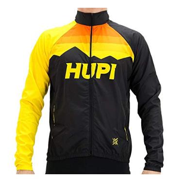 Imagem de Jaqueta Corta Vento Hupi Shadow, Cor: Preto/amarelo, Tamanho: M