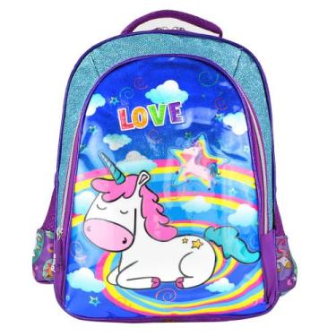 Imagem de Mochila Infantil Menina Escolar de Costas Unicórnio - OKI-NI, MA1312-C