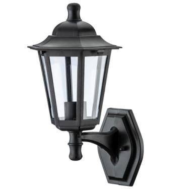 Imagem de Luminária de Parede Preta Arandela Colonial Externa Lente Transparente Jardim Sacada Entradas