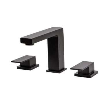 Imagem de Torneira para Banheiro Misturador Duplo Comando Purangi Baixa Pingoo.casa - Preto