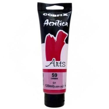 Imagem de Tinta Acrílica 120ml G1 059 Carmin Corfix, 059 - CARMIN
