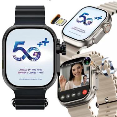 Imagem de Relógio inteligente WearFit Ultra 16GB  2 Câmeras Celular de Pulso Wif