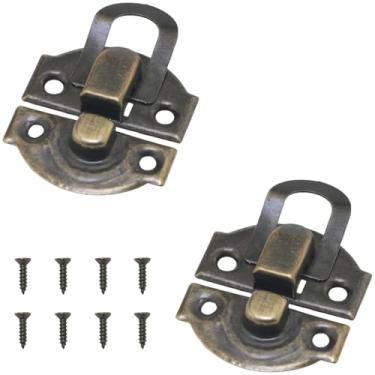 Imagem de DGHAOP 12 peças 27 x 29 mm caixa de joias vintage fechos decorativos de metal com parafusos adequados para caixa e armário