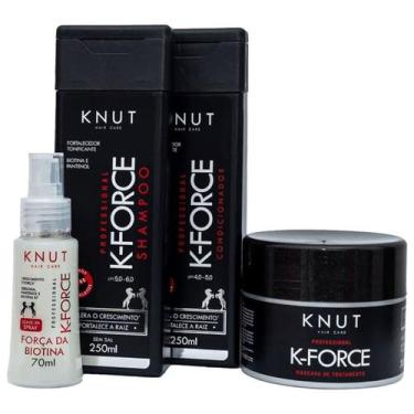 Imagem de Kit Shampoo + Condicionador + Máscara + Spray Leave-in K-Force Knut (4