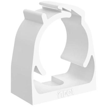 Imagem de Kit com 10 Abraçadeira Branca Para Eletroduto PVC 1/2 - Inpol