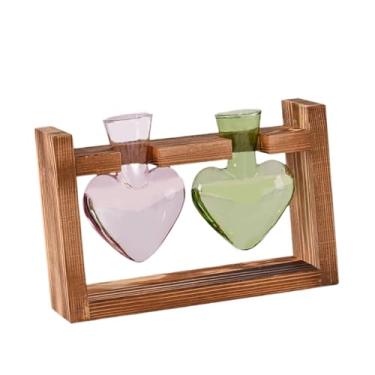 Imagem de Bothyi Decoração de casa de vaso de flor hidropônica Decoração de casa simples Flores propagando vaso de vidro de jarra para sala de estar cozinha, Rosa Verde